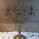 2-arm bronze candlestick, with eagle, 19th century