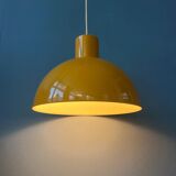 Yellow enamel pendant lamp by Joe Hammerborg for Fog & Mørup