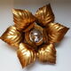 Applique fleur dorée vintage