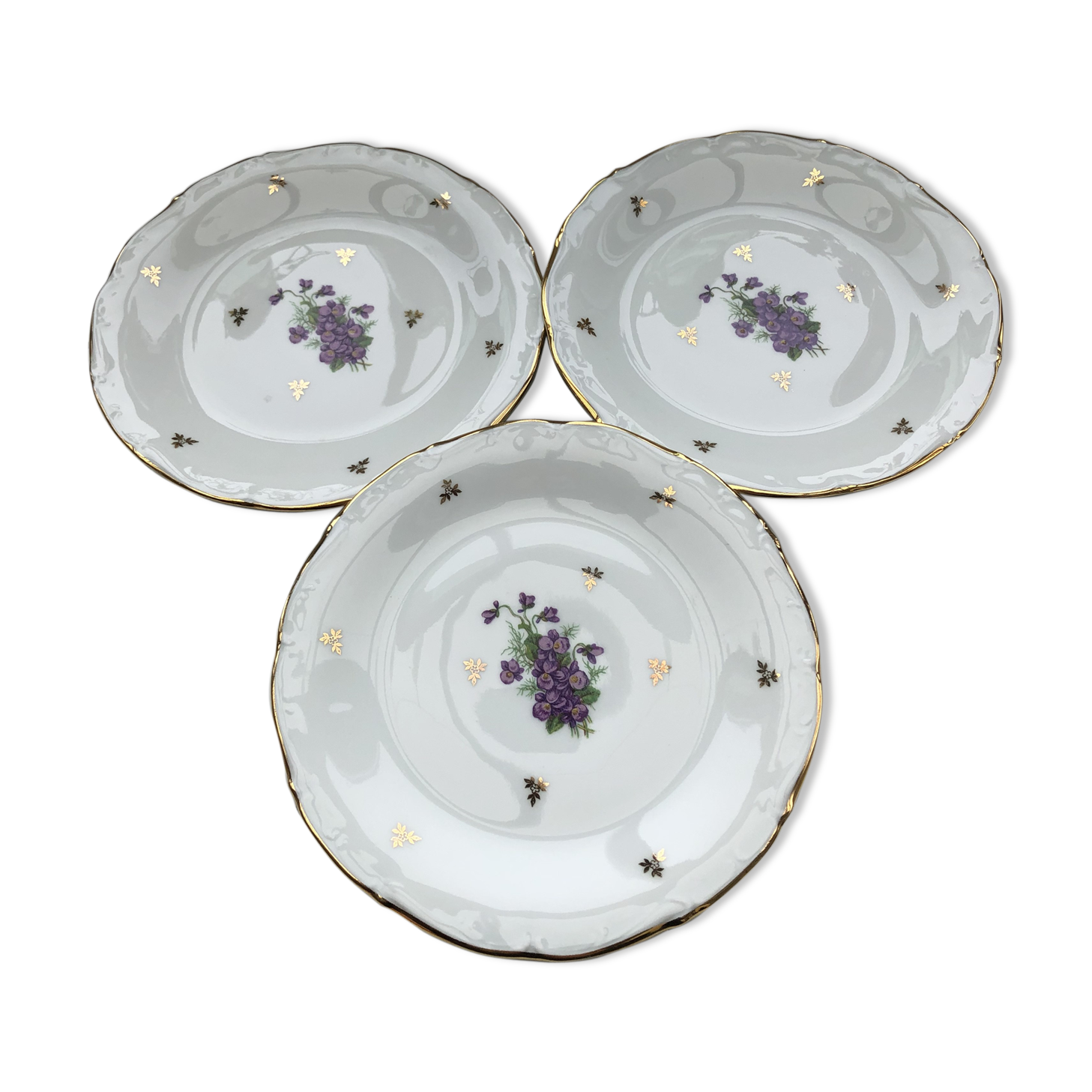 Sologne porcelain dessert plates