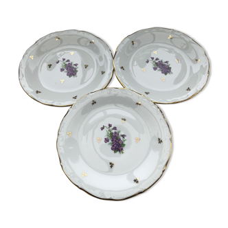 Sologne porcelain dessert plates
