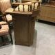 Oak counter and pin stripped metier furniture