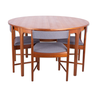 Mid-Century Teak Dining Table & Chairs Set from McIntosh, 1960s, Set of 5