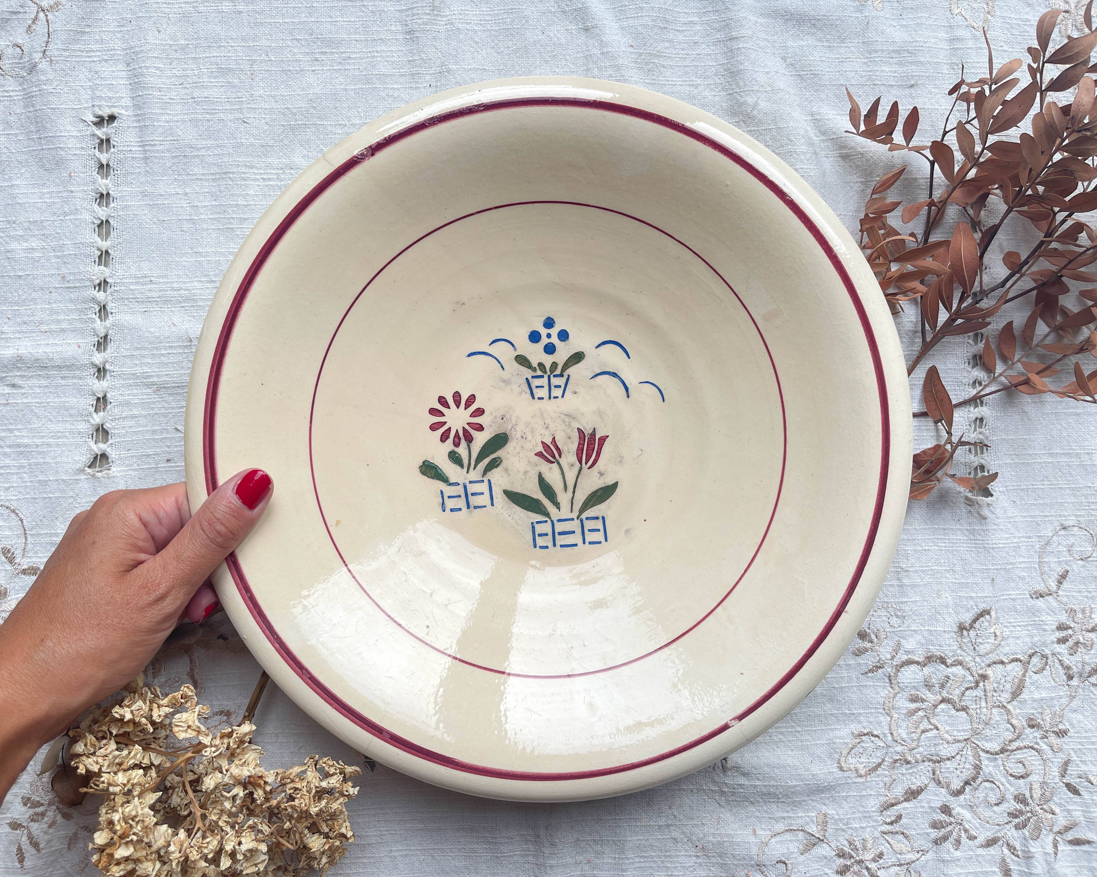 Vintage LUNEVILLE hollow dish, "Aurore" model, Made in France