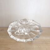 Pair of glass candle holders