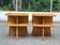Paire de chevets asymétriques Mid Century Modern Moderniste chêne 1960