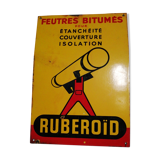 Enamelled advertising plate Ruberoid