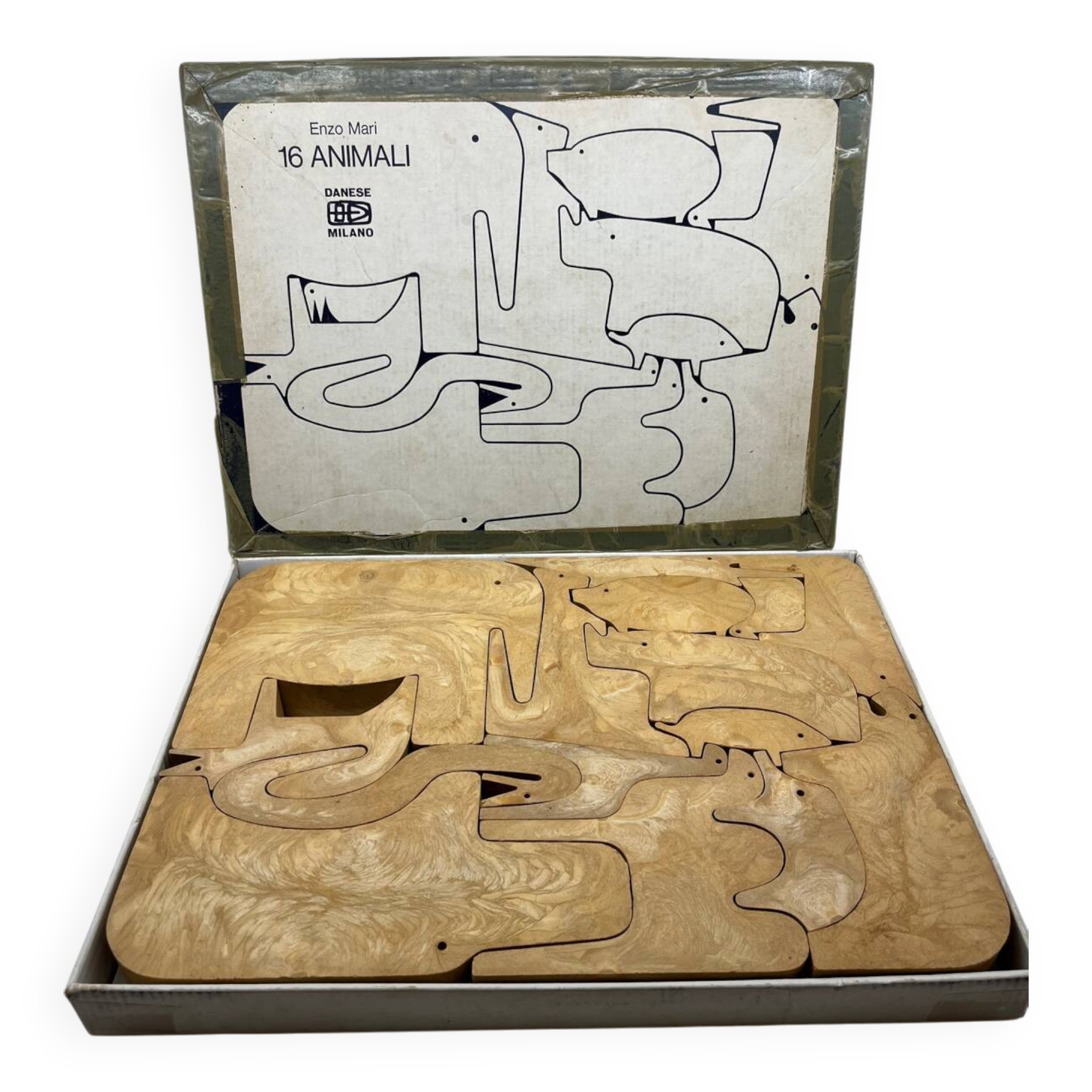 Enzo Mari – 16 Animals Danese Milano edition – missing 1 piece.