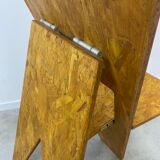 4 design chairs from the 70s in vintage foldable agglomerated wood
