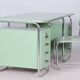 Bauhaus Writing Desk and Chair in Chrome-Plated Steel from Thonet, Czechia, 1930s, Set of 2