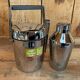 Vintage Alfi shaker set and insulated chrome ice bucket.
