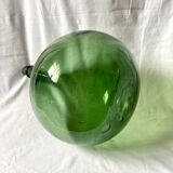 Dame jeanne ancienne  en verre vert