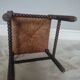 Turned wooden corner chair