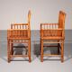 Rare Hongmu comb-back armchairs, hand-carved, late Qing dynasty, Asia