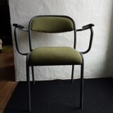 Metal and fabric armchair