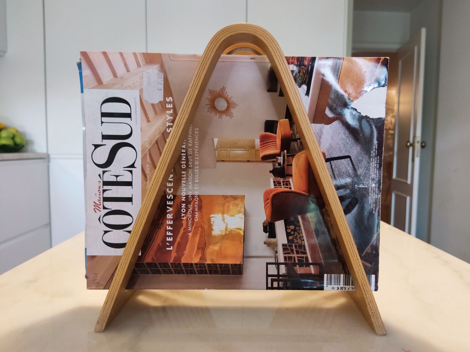 Habitat 1980s 90s bent plywood magazine rack