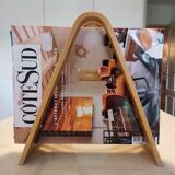 Habitat 1980s 90s bent plywood magazine rack