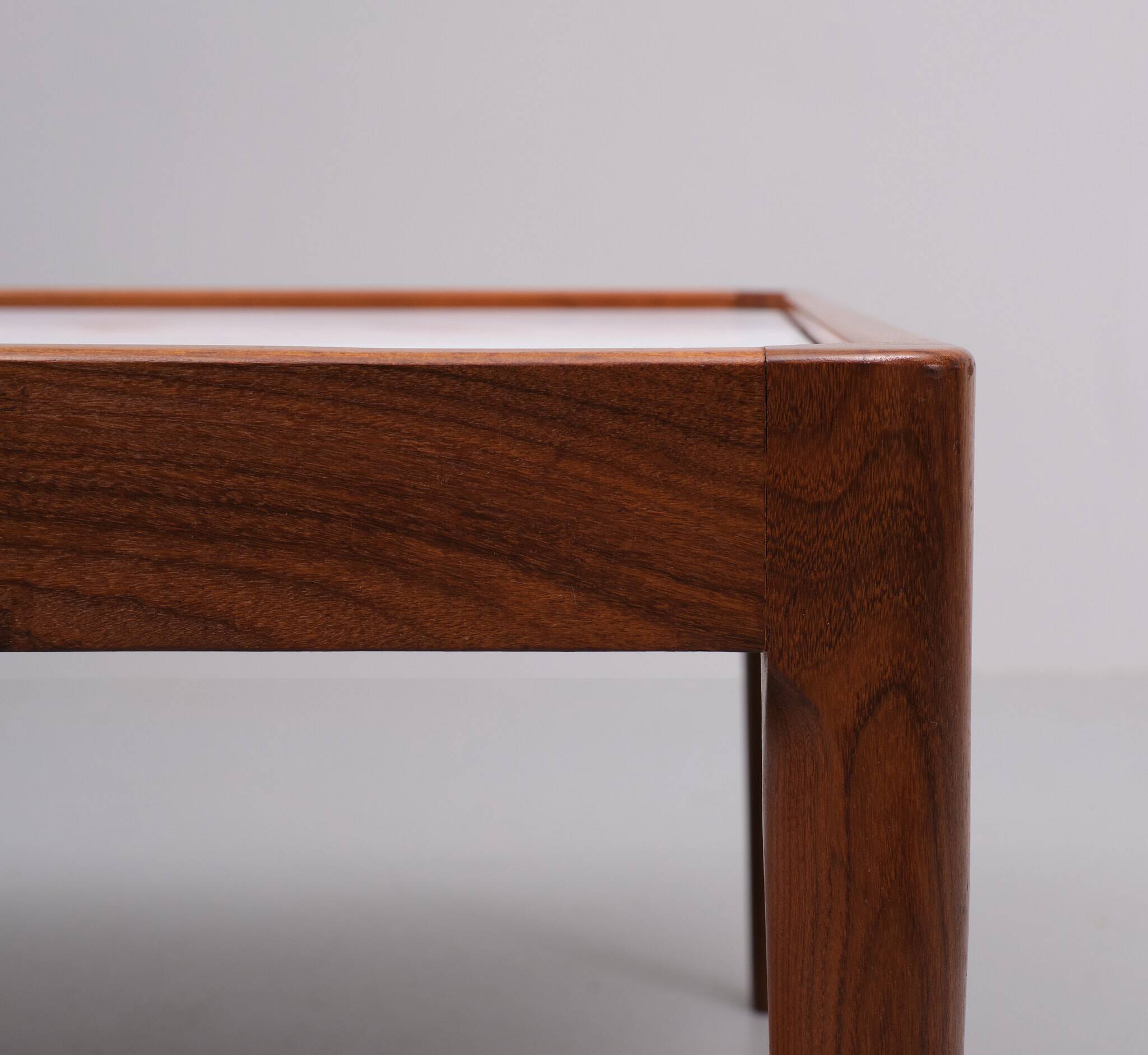 Teak coffee table Laminated top 1960s Scandinavian