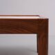 Teak coffee table Laminated top 1960s Scandinavian
