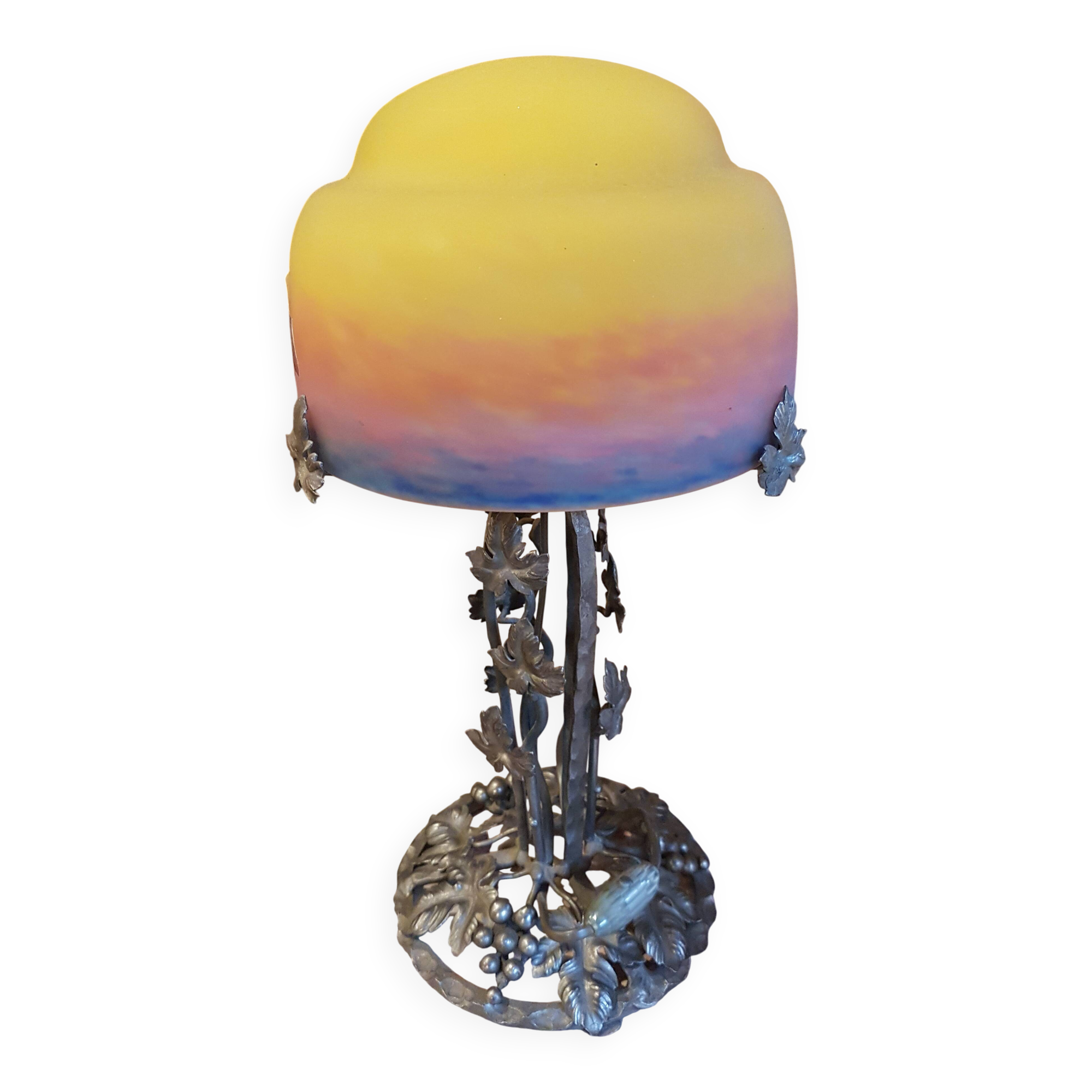 Muller Art Deco glass paste lamp