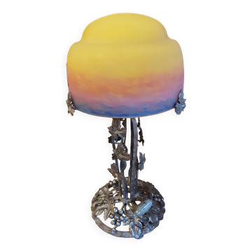 Muller Art Deco glass paste lamp