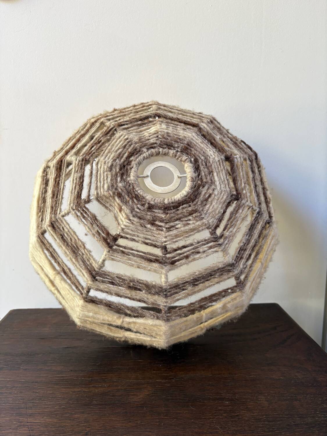Vintage 70s wool ceiling lamp shade