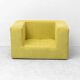 Vintage lounge armchair in lime green fabric – geometric design from the 1970s