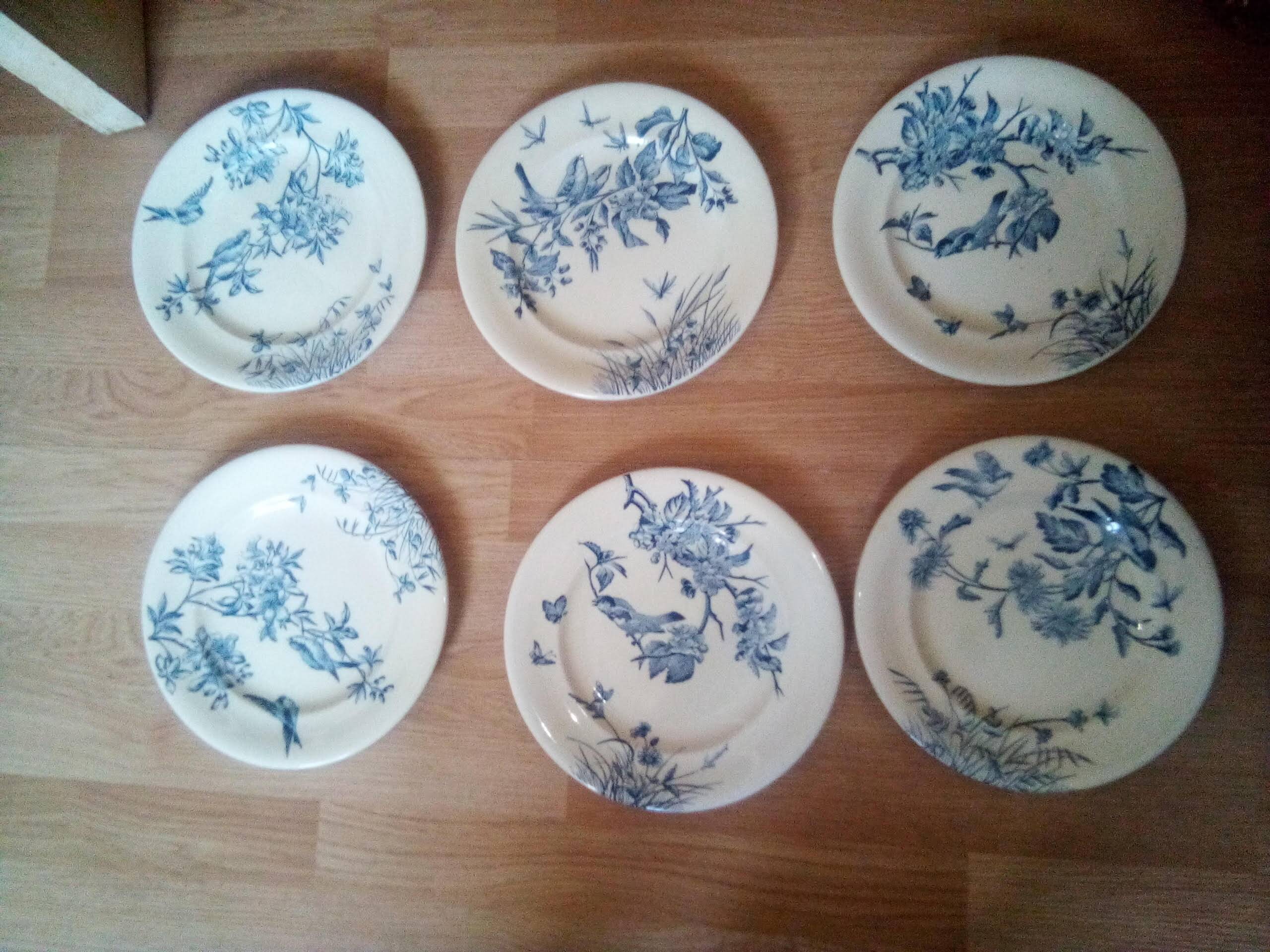 6 ironstone plates from the early 20th century