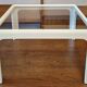Coffee table in white lacquered wood with glass top, 1960s