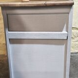 Buffet parisien années 30 aérogommé puis vernis naturel et peinture