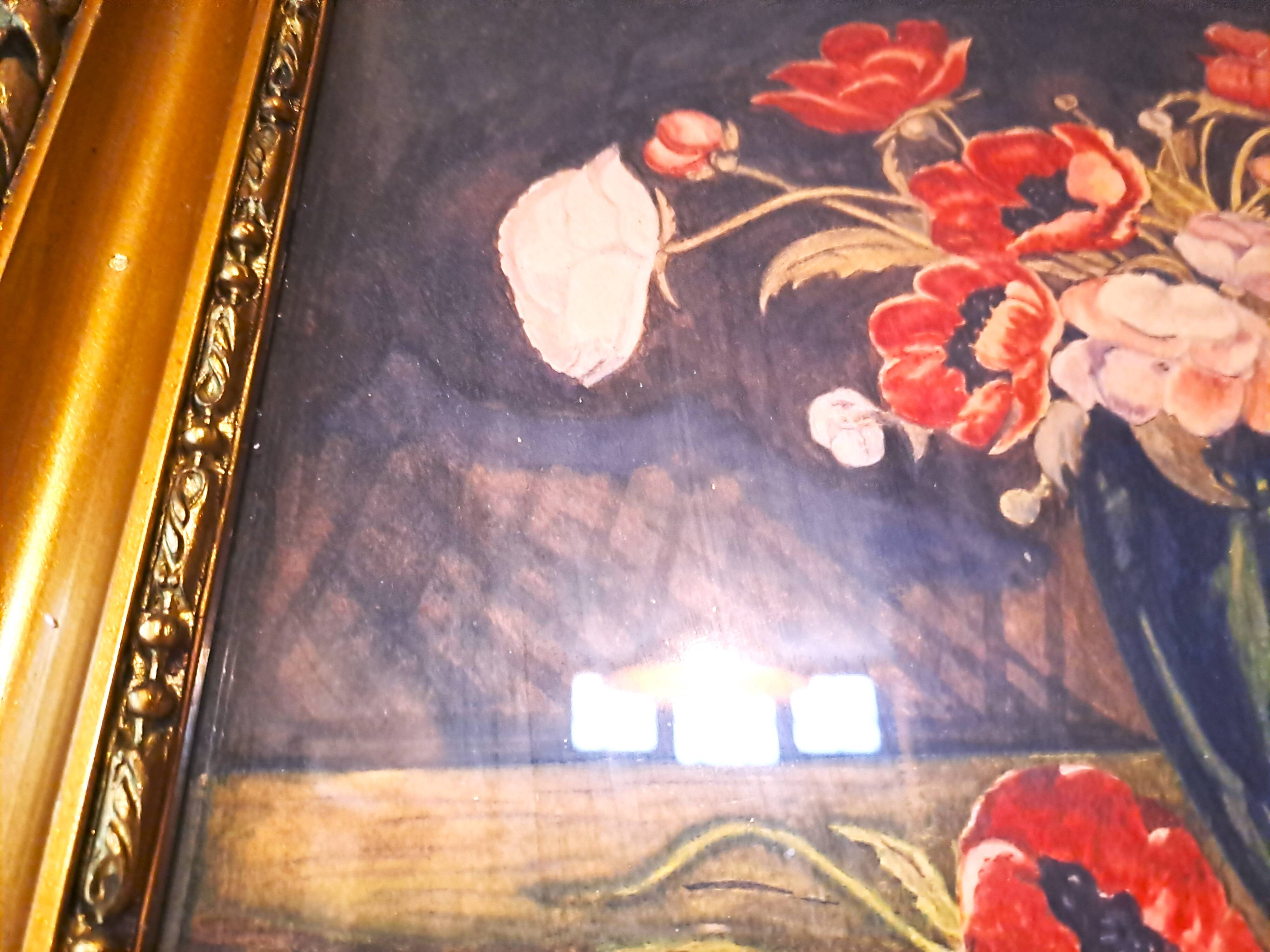 Painting jack watercolor still life france 1938 bouquet of anemones