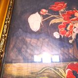 Painting jack watercolor still life france 1938 bouquet of anemones