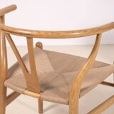 2x Hans Wegner CH24 Oak Wishbone Chairs, 1980s Denmark