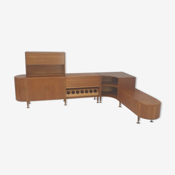 Walnut Cabinet and Sideboard by A.A. Patijn for Zijlstra, 1950's