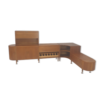 Walnut Cabinet and Sideboard by A.A. Patijn for Zijlstra, 1950's