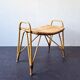 Rattan footstool for Rohé Noordwolde, The Netherlands 1960's