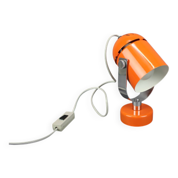 1970s Orange Metal and Chrome Lamp by Stanislav Indra, Czechoslovakia