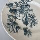 Flat plate, ironstone, Sarreguemines, blue flower - antique earthenware.