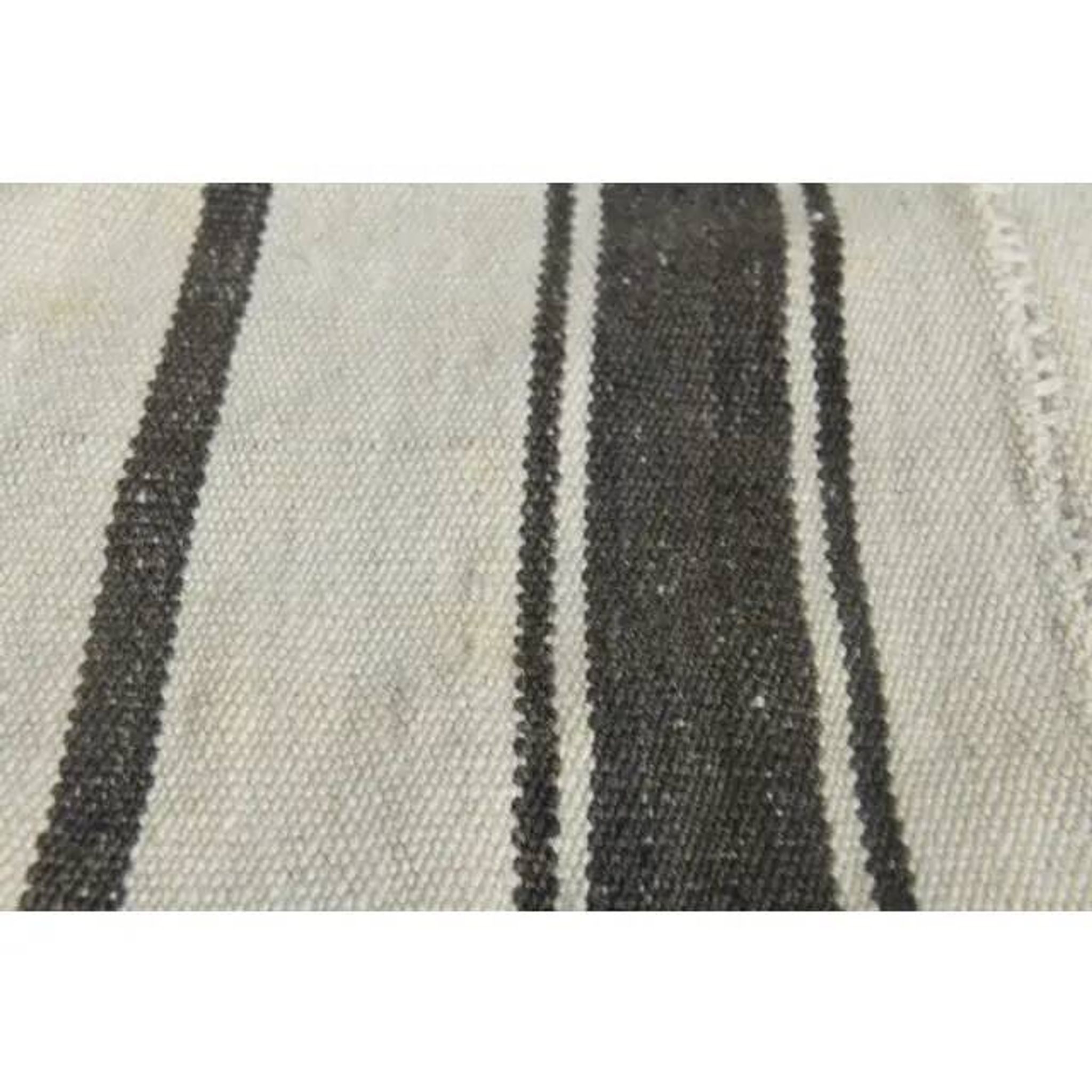 1970s Vintage Turkish Handmade Wool Cotton Brown Kilim Rug 173x369