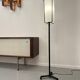 Lampadaire cuir Jacques Adnet 1950s