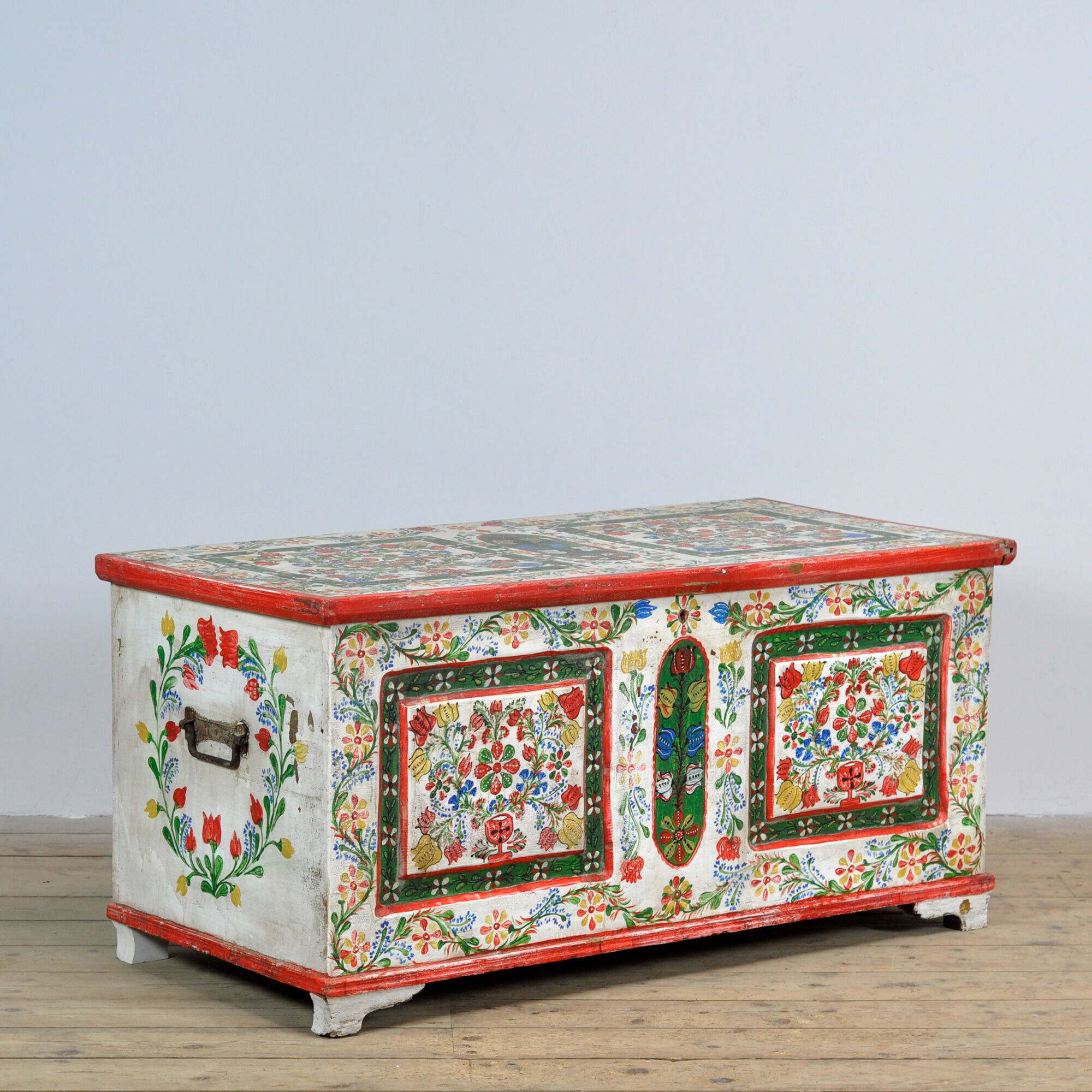 Folk art bridal chest, dated 1948
