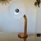 Scandinavian articulated lamp in pine and plastic 1970