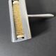 Vintage silver table crumb catcher with stainless steel handle