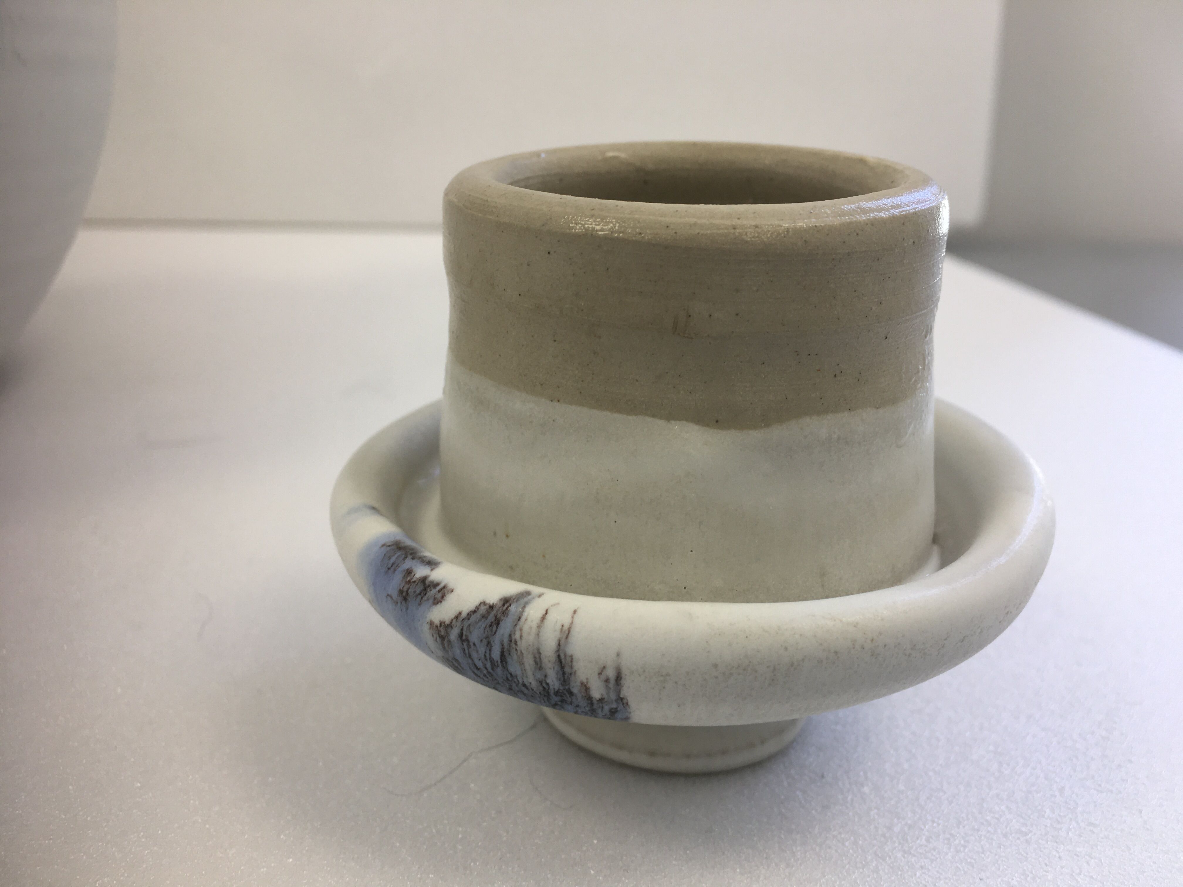 Scandinavian ceramic teapot enamelled 60's