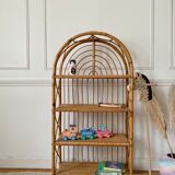 Vintage rattan shelf