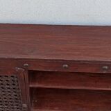 Console sideboard with shelf and mesh door