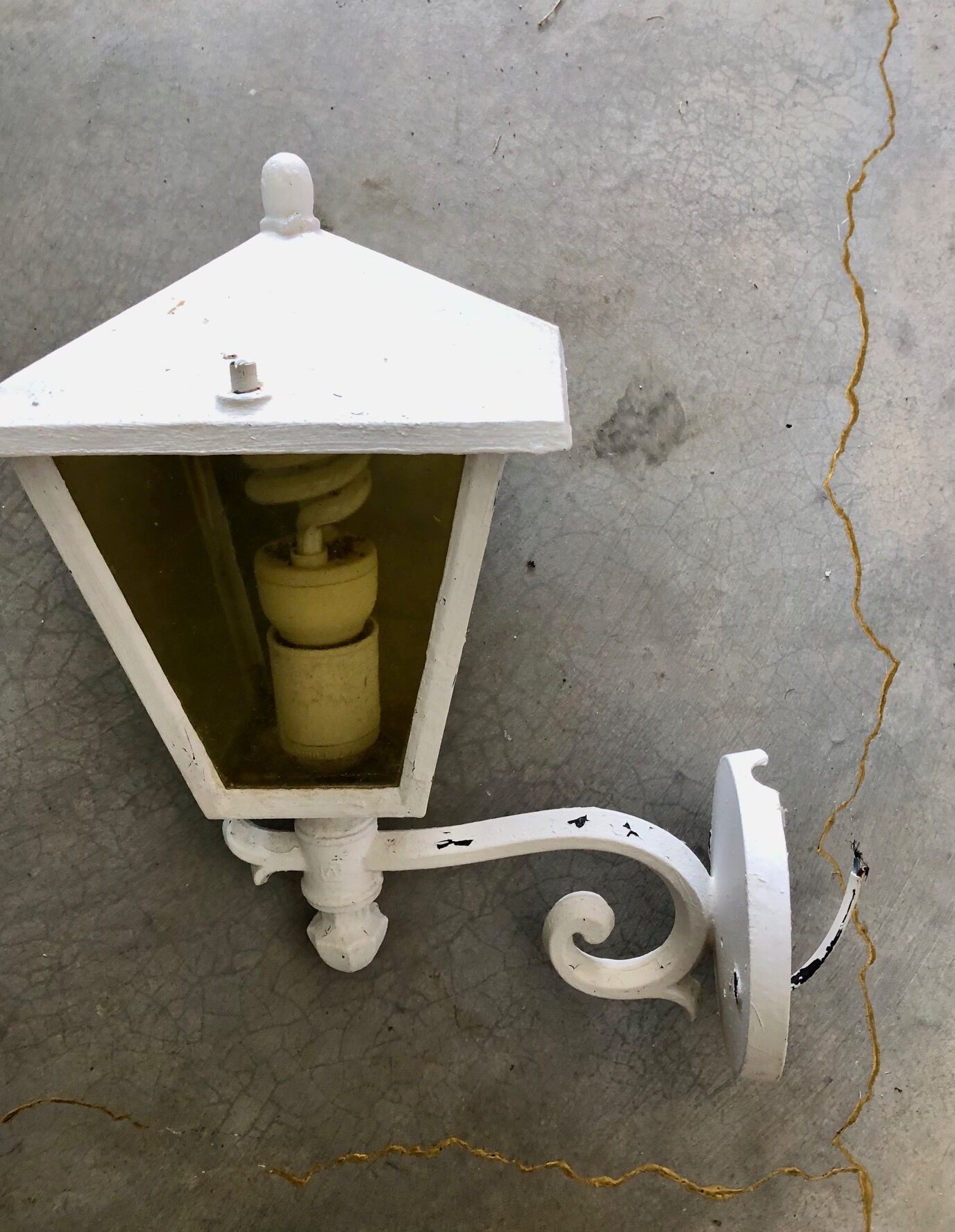 Pair of old wall lamps for outdoor use
