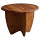 Modern round Danish coffee table in solid pine, Rainer Daumiller style, 1970.