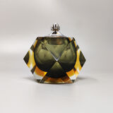 1960s blue table lighter in murano sommerso glass by flavio poli for seguso