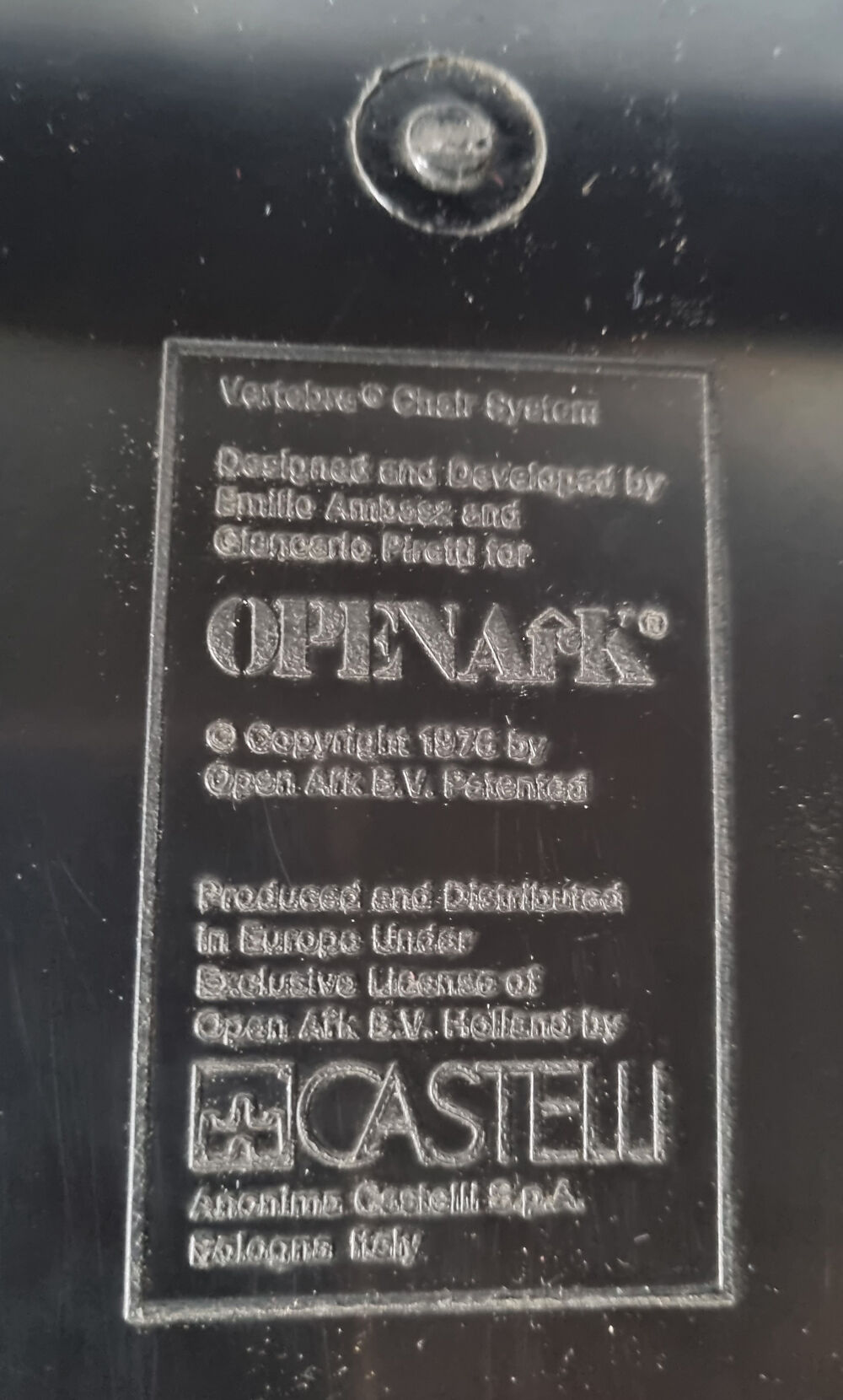 Piretti's design chair for Castelli, 70s /80